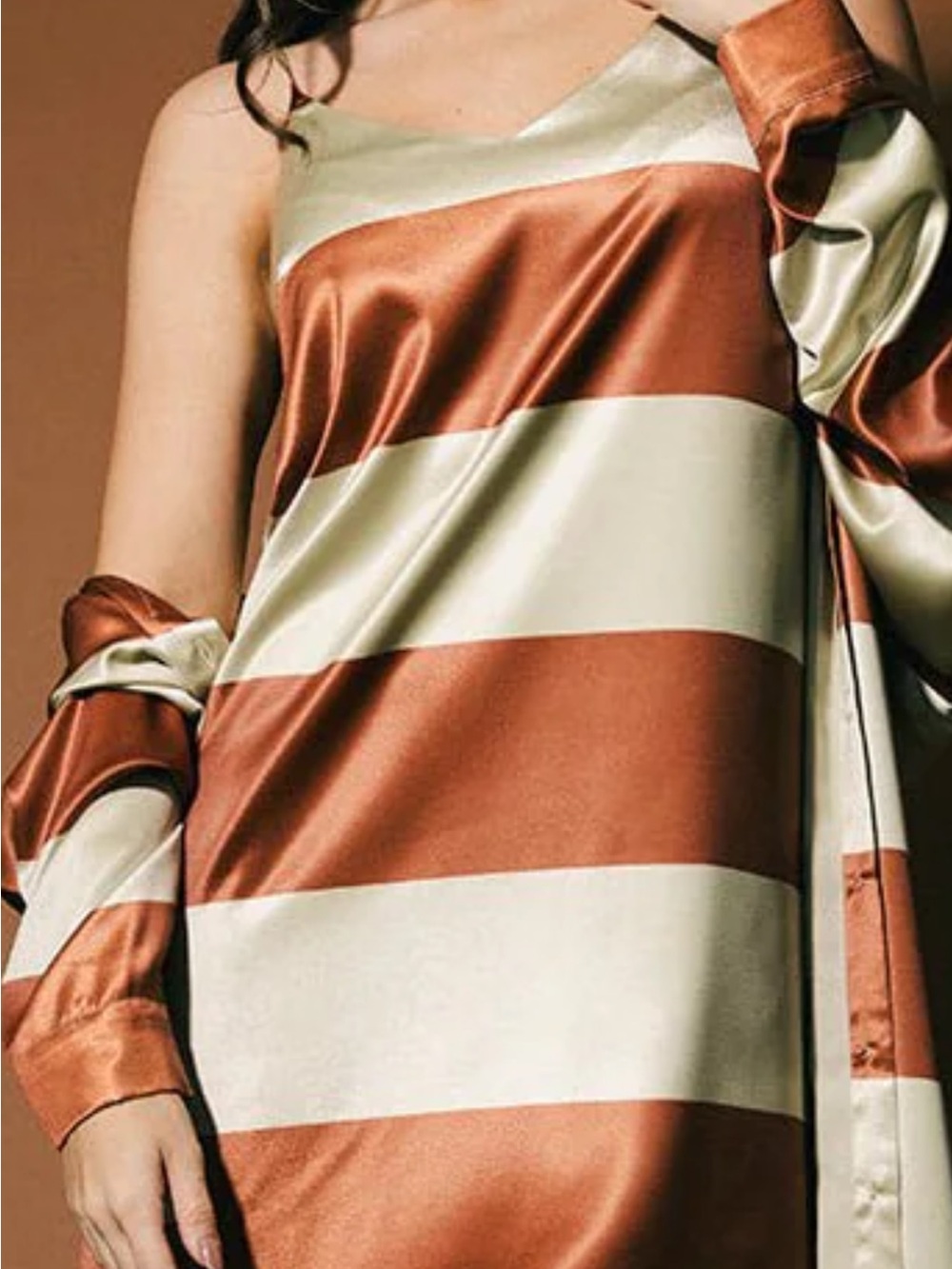 Spilled Latte Satin DRESS ONLY (no duster) - Picture 2 of 7
